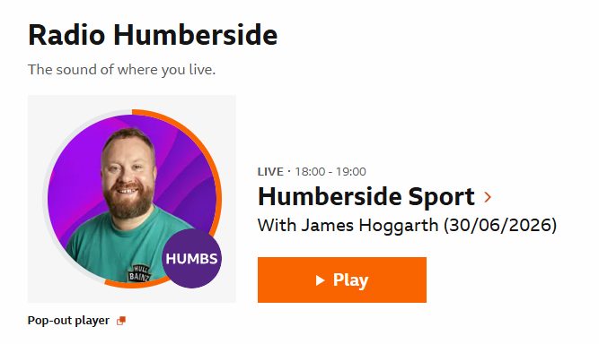BBC Radio Humberside screen