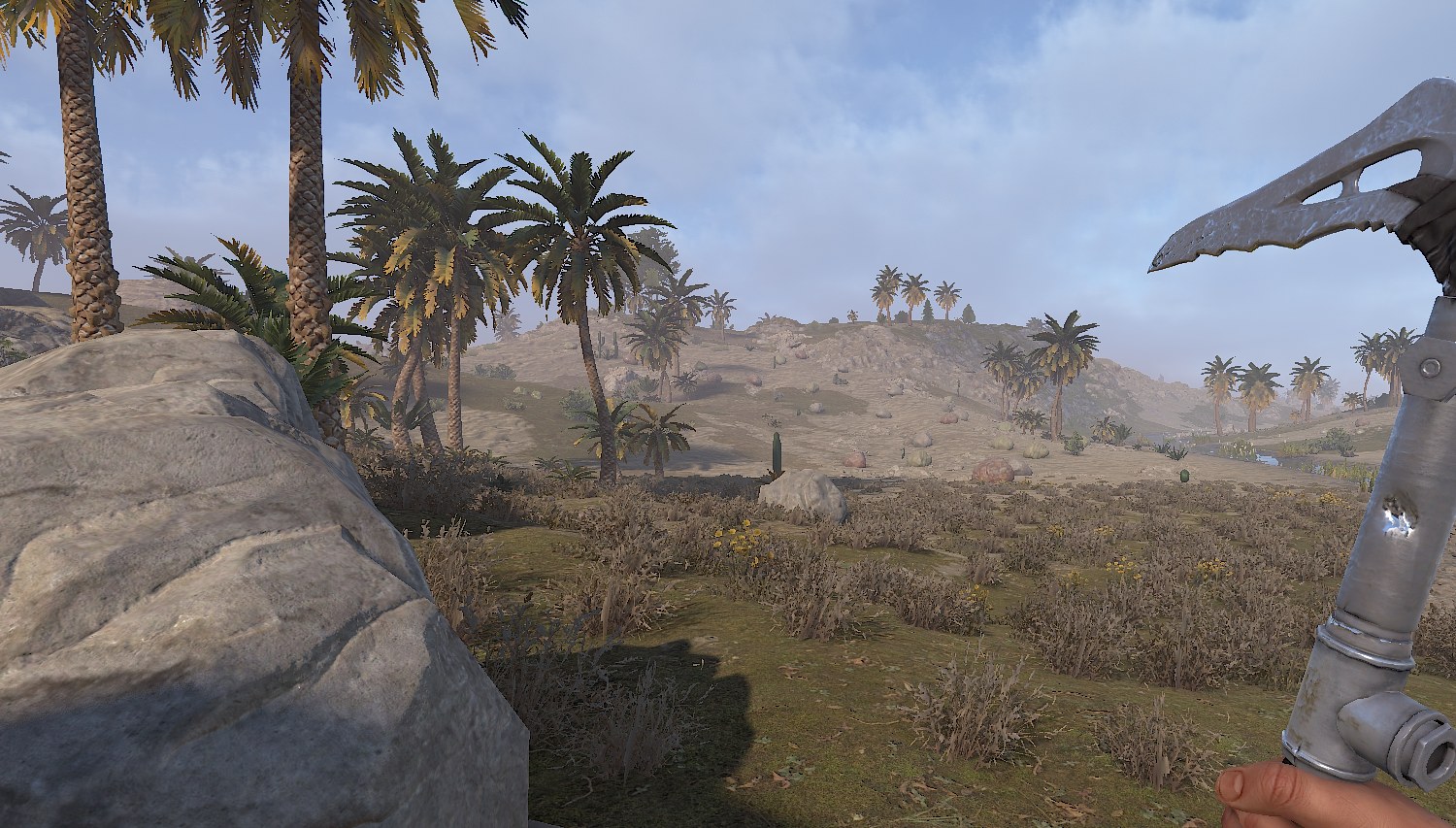 Rust-style desert survival terrain